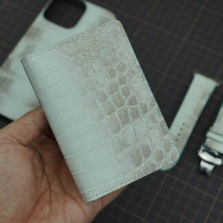 Card Holder (Double) - Himalayan / Crocodile Leather