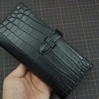 Long Wallet - Black / Yellow / Crocodile Leather