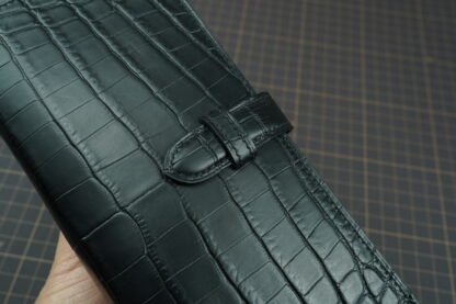 Long Wallet - Black / Yellow / Crocodile Leather - Image 4