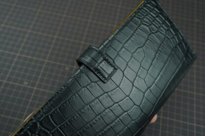Long Wallet - Black / Yellow / Crocodile Leather - Image 2