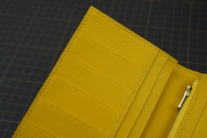 Long Wallet - Black / Yellow / Crocodile Leather - Image 9