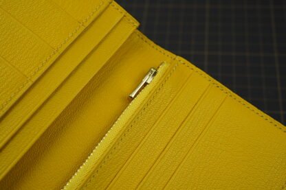 Long Wallet - Black / Yellow / Crocodile Leather - Image 8