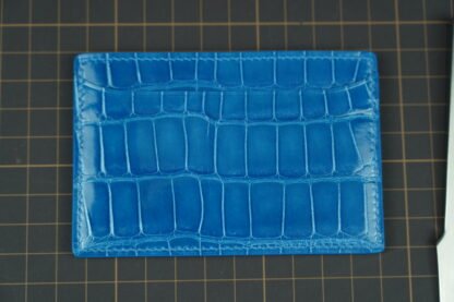 Card Holder - Blue / Crocodile Leather - Image 8