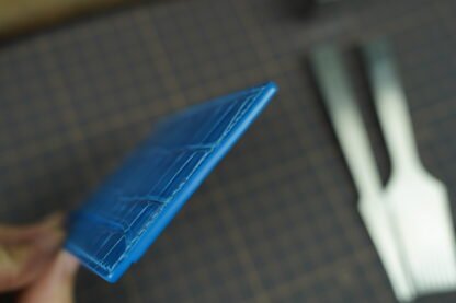 Card Holder - Blue / Crocodile Leather - Image 6