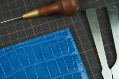 Card Holder - Blue / Crocodile Leather - Image 5