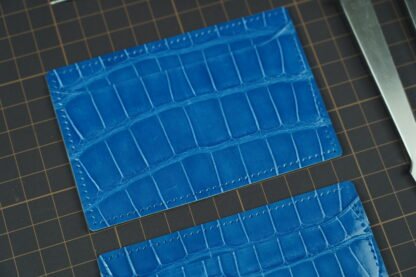 Card Holder - Blue / Crocodile Leather - Image 3