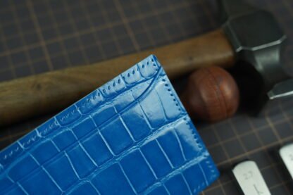 Card Holder - Blue / Crocodile Leather - Image 9