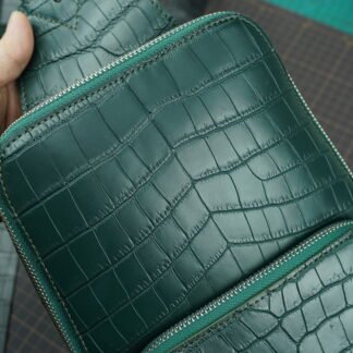 Sling Bag - Green / Crocodile Leather