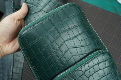 Sling Bag - Green / Crocodile Leather