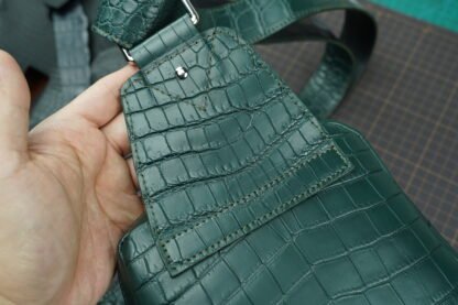 Sling Bag - Green / Crocodile Leather - Image 12