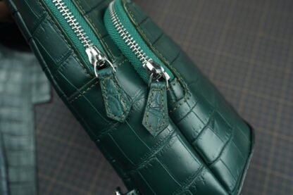 Sling Bag - Green / Crocodile Leather - Image 11