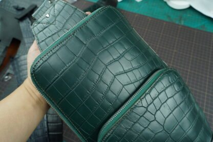 Sling Bag - Green / Crocodile Leather - Image 9
