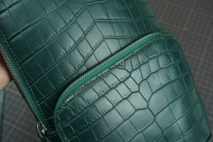 Sling Bag - Green / Crocodile Leather - Image 7