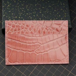 Cardholder crocodile (rose)