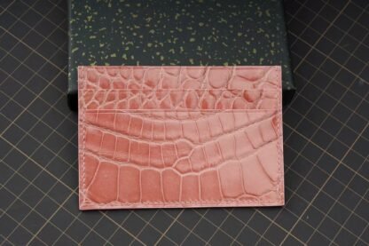 Cardholder crocodile (rose)