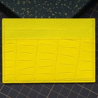 Cardholder crocodile + cow (Yellow)